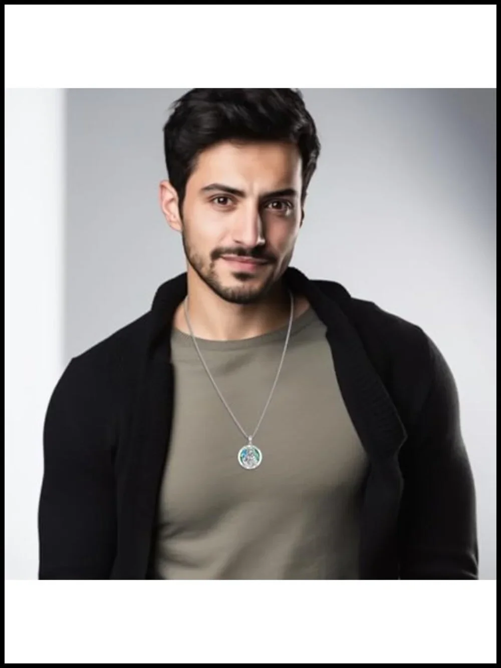 925 Sterling Silver St Joseph Medal Pendant Necklace for Men Women